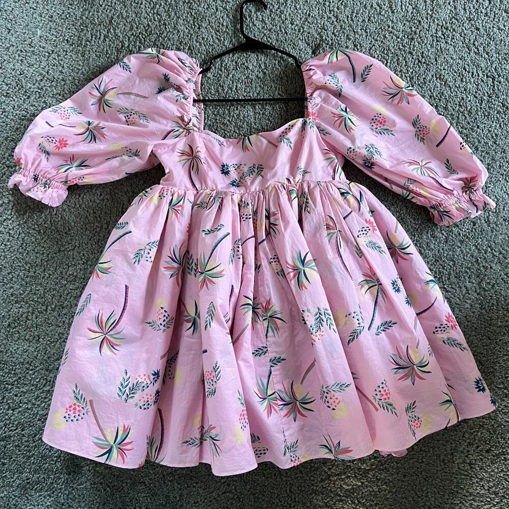 Selkie Cottage Puff Dress in Daiquiri Tropical